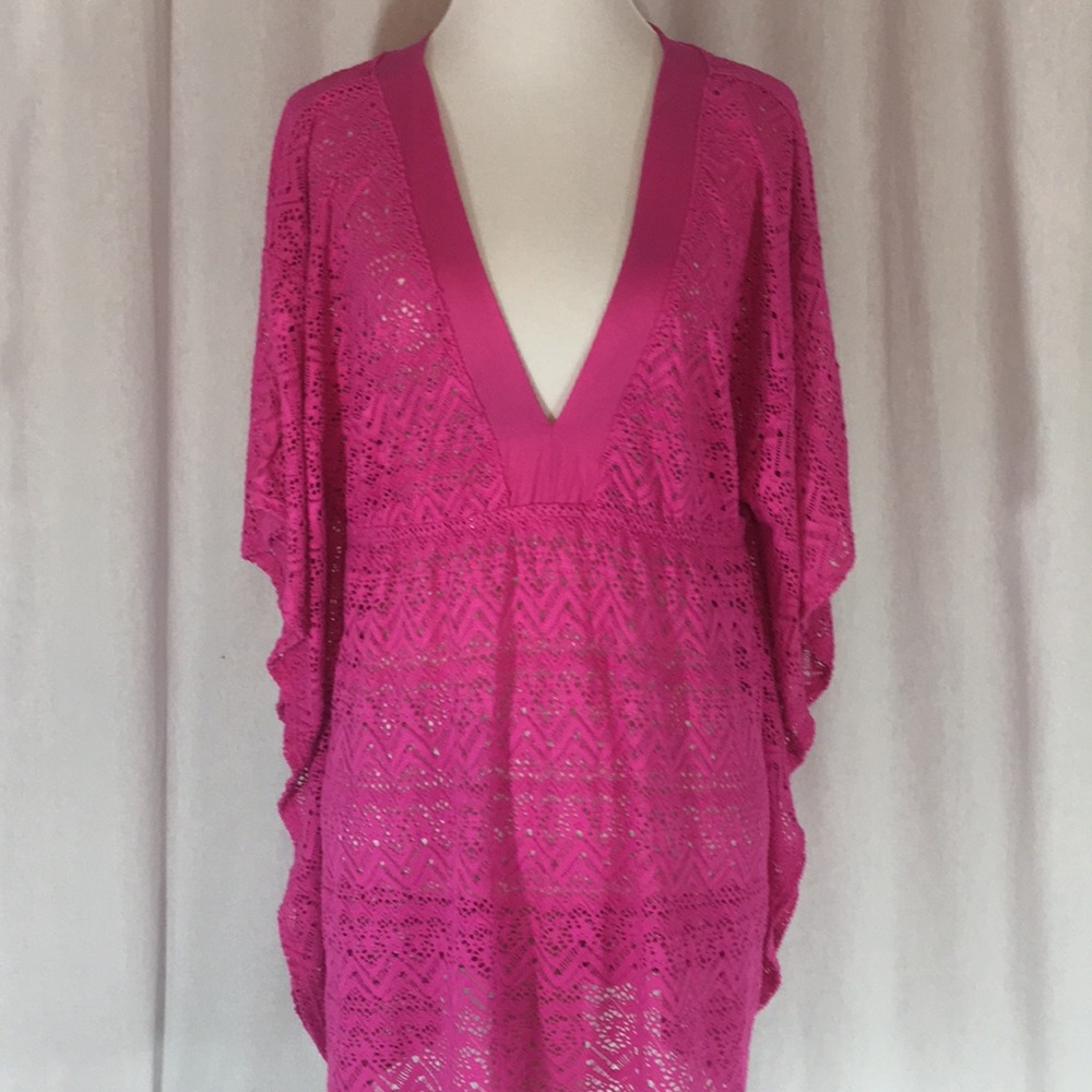 Hot pink beach cover up